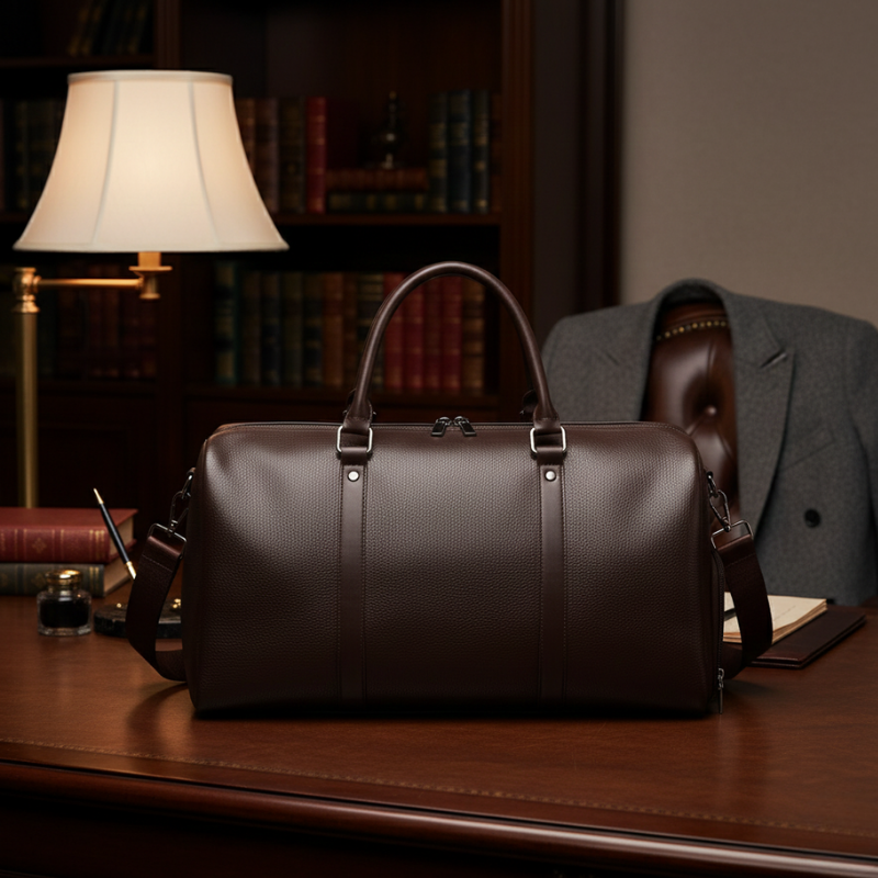 STRUCTURED EXECUTIVE WEEKENDER DUFFLE BAG FOR MEN