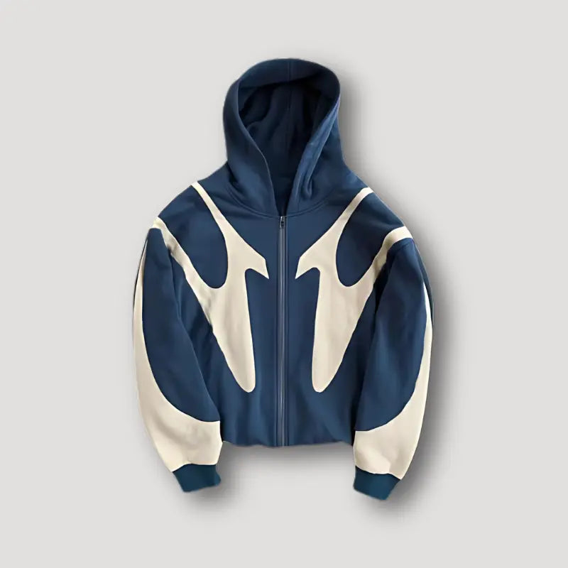PATCHWORK ZIP HOODIE FOR MEN