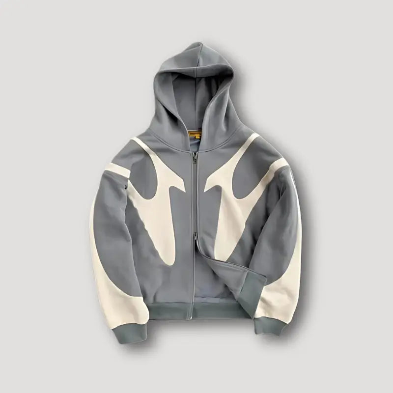 PATCHWORK ZIP HOODIE FOR MEN