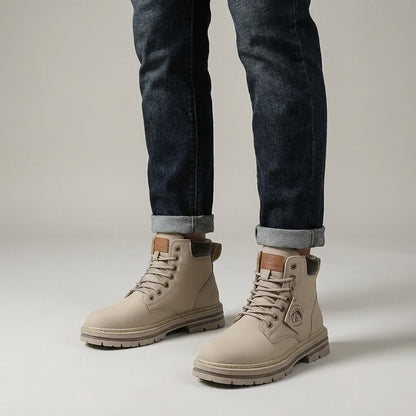 LACE-UP WORK BOOTS FOR MEN