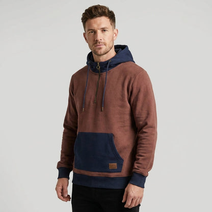 TWO-TONE ZIP HOODIE FOR MEN