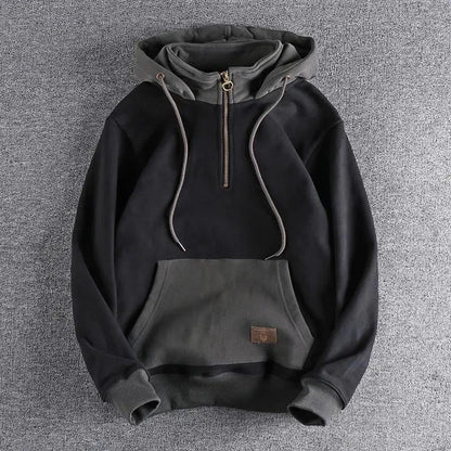 TWO-TONE ZIP HOODIE FOR MEN