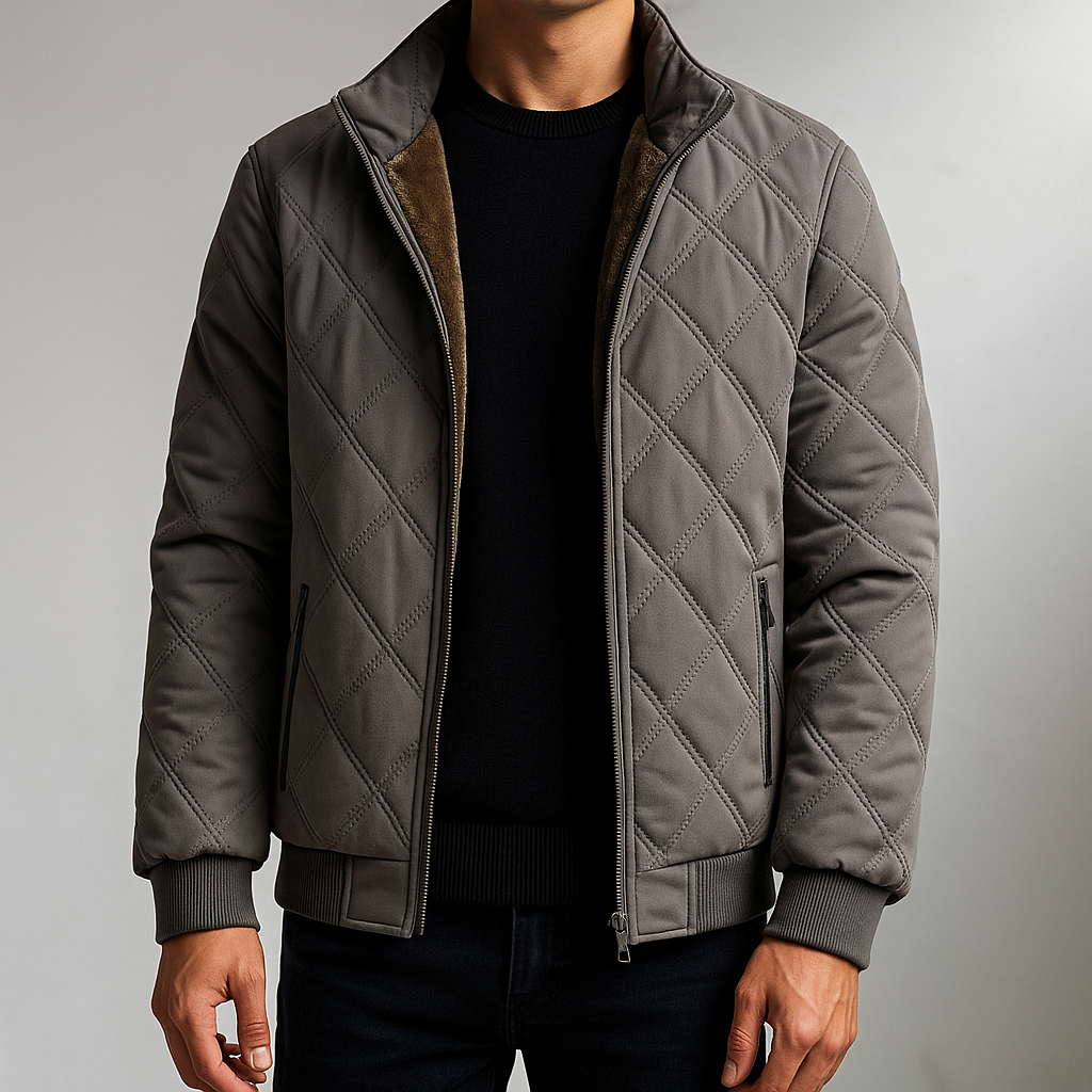 QUILTED FLEECE JACKET FOR MEN
