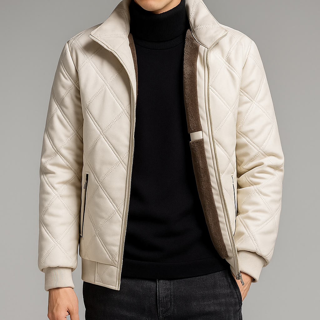 QUILTED FLEECE JACKET FOR MEN