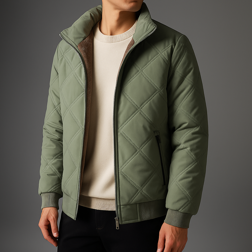 QUILTED FLEECE JACKET FOR MEN