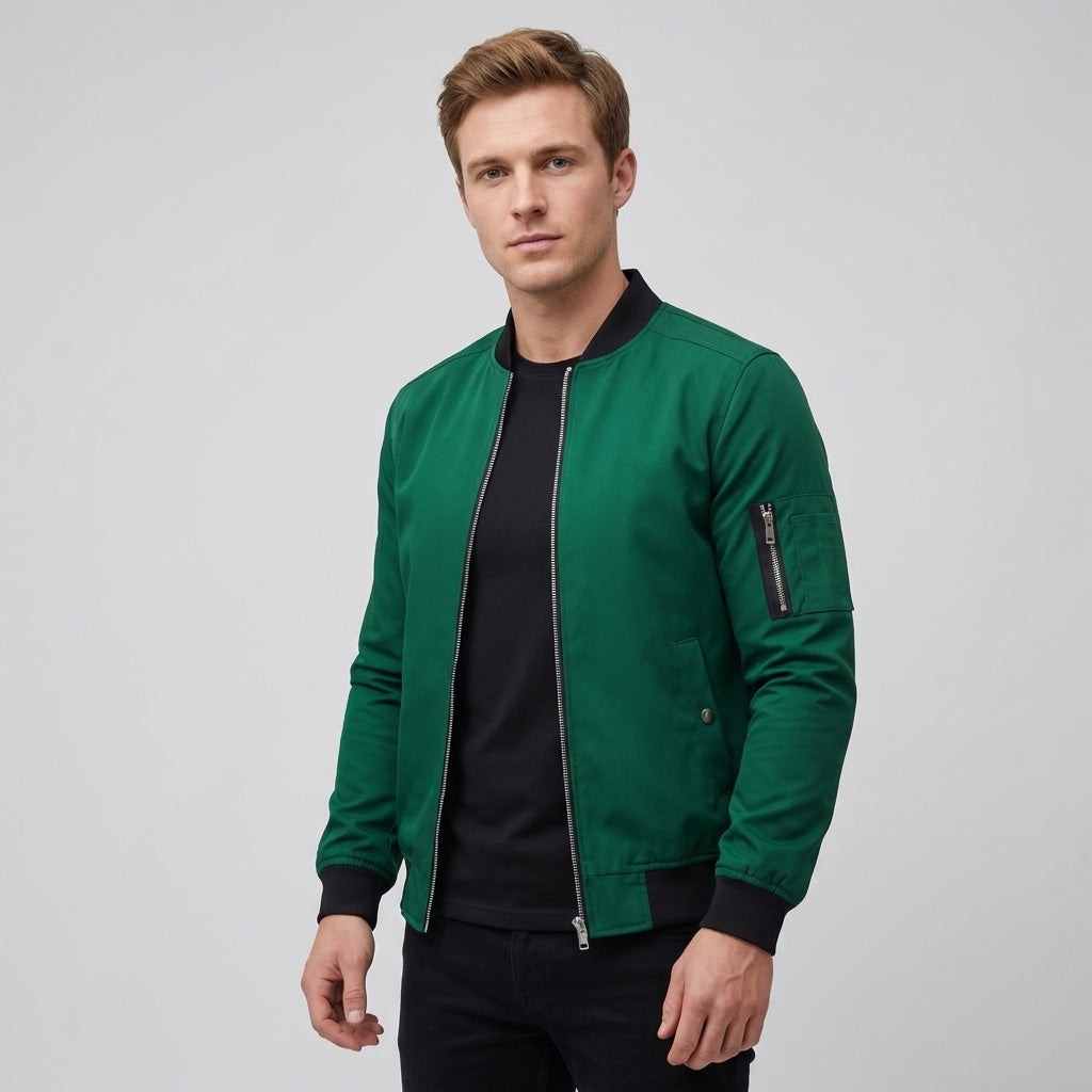 SLIM BOMBER JACKET FOR MEN