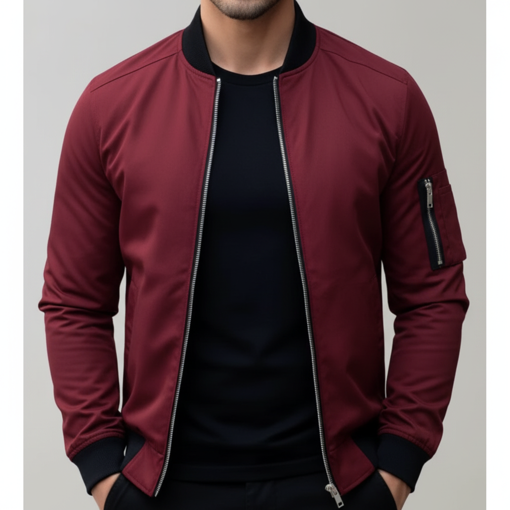 SLIM BOMBER JACKET FOR MEN