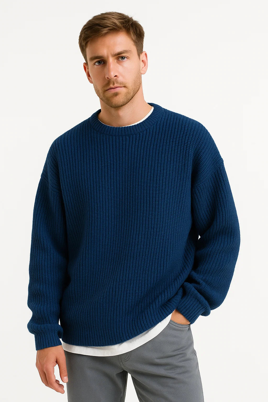 OVERSIZED RIBBED SWEATER FOR MEN