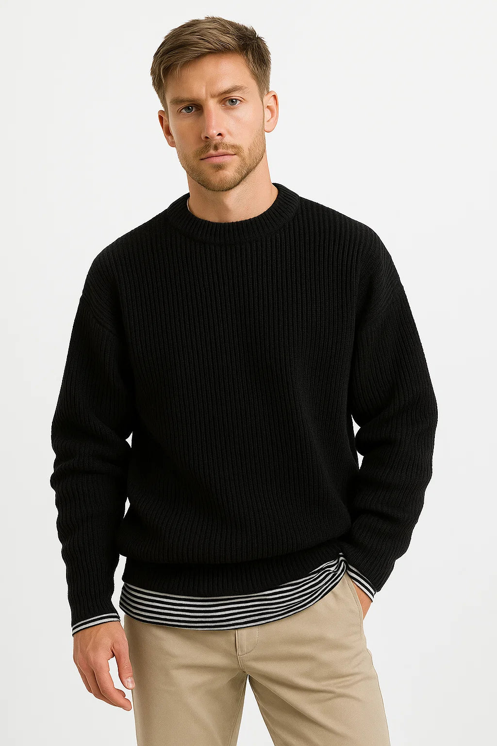OVERSIZED RIBBED SWEATER FOR MEN