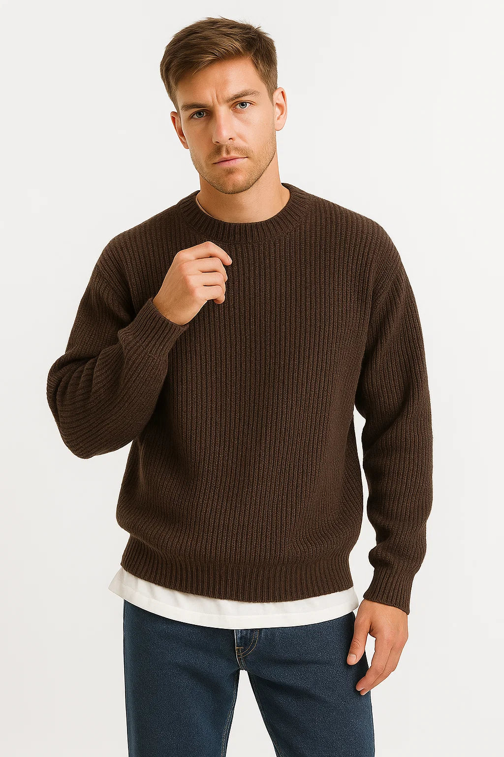 OVERSIZED RIBBED SWEATER FOR MEN