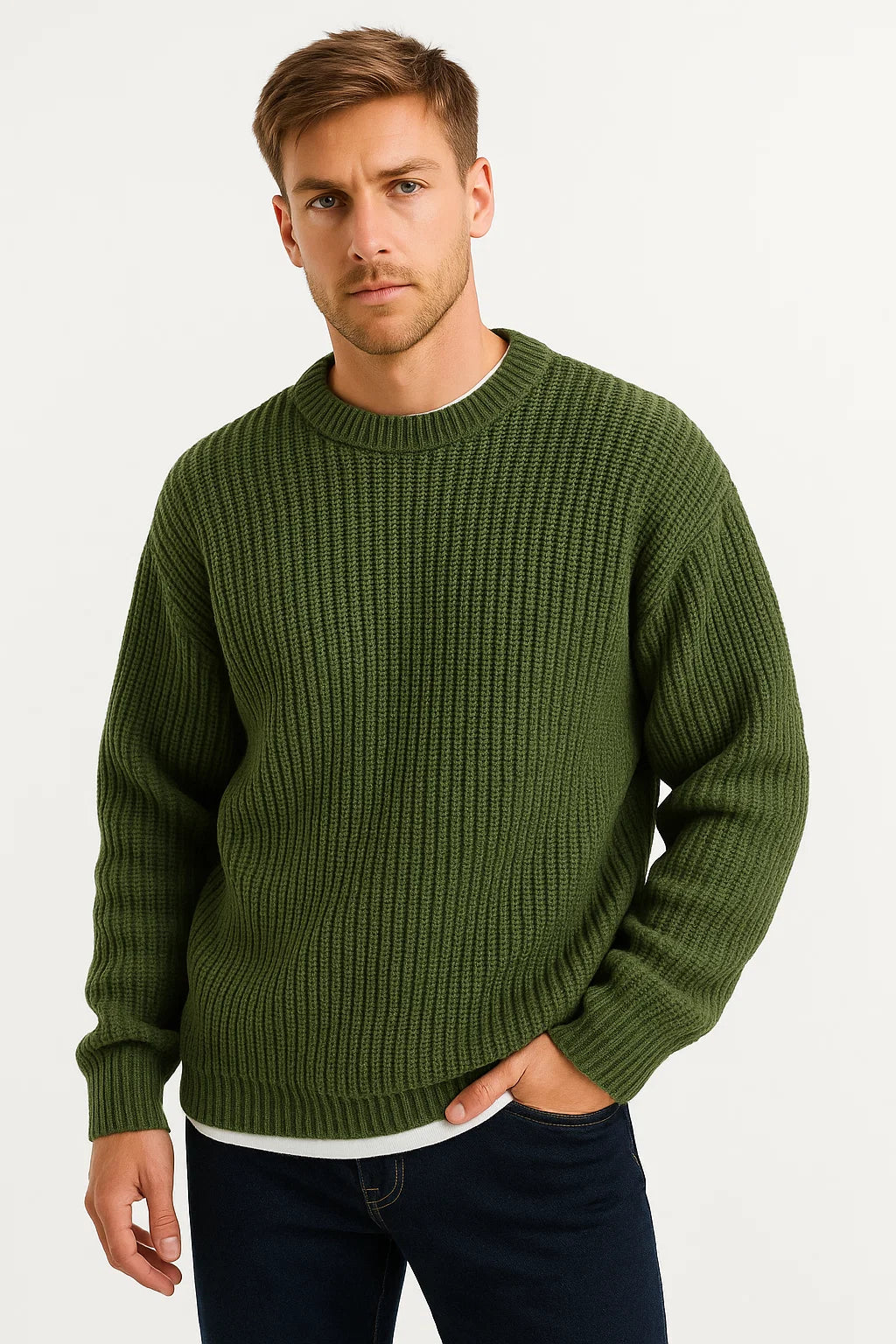 OVERSIZED RIBBED SWEATER FOR MEN