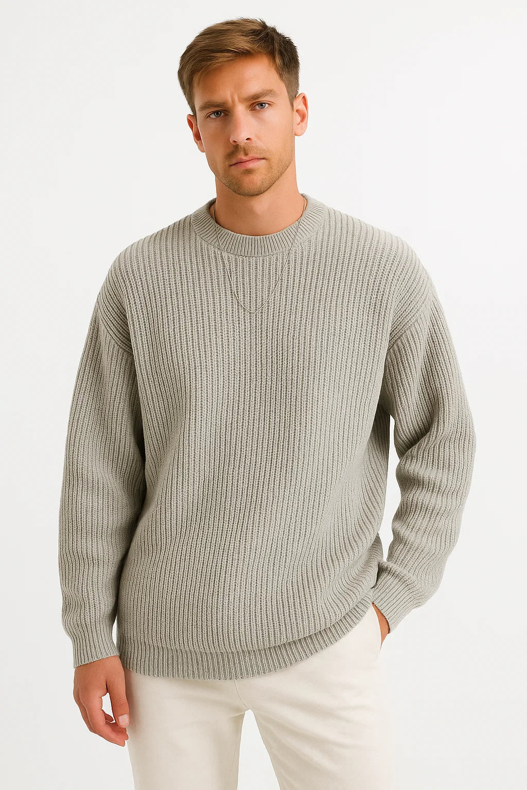 OVERSIZED RIBBED SWEATER FOR MEN