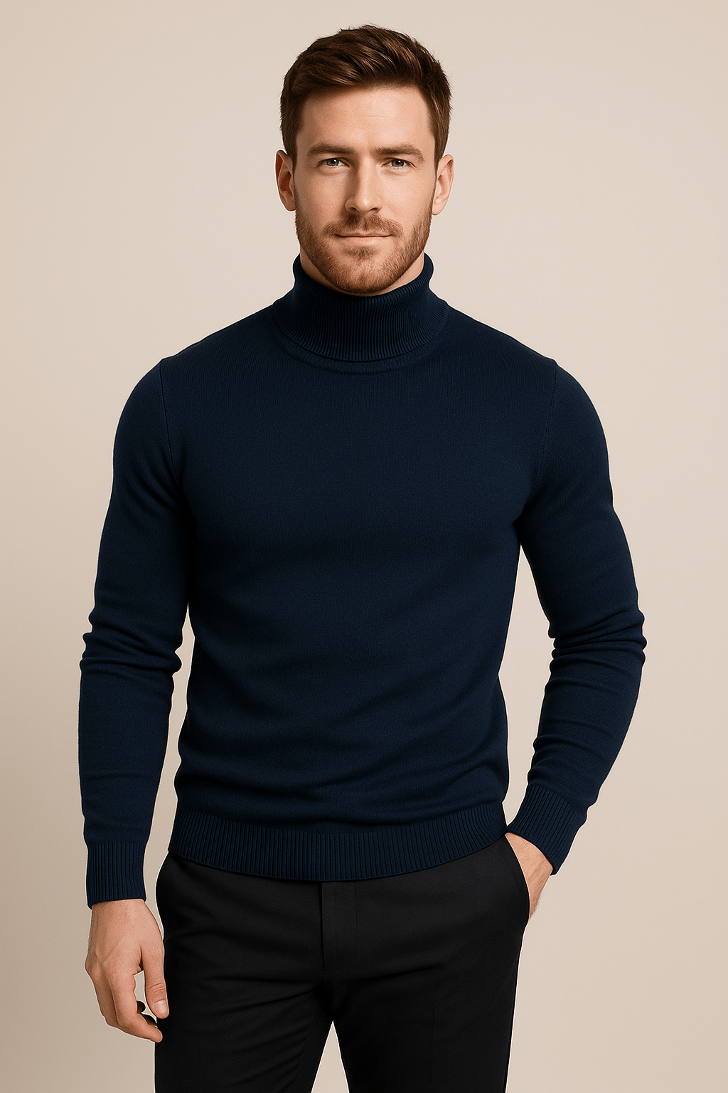 SLIM TURTLENECK SWEATER FOR MEN