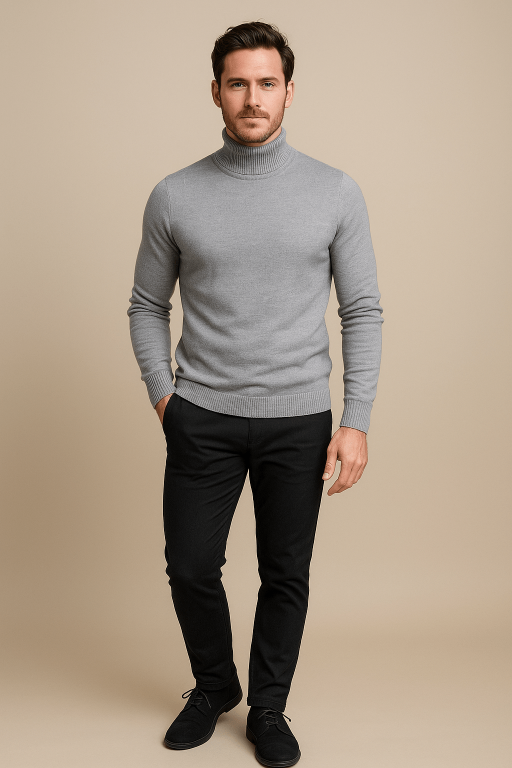 SLIM TURTLENECK SWEATER FOR MEN