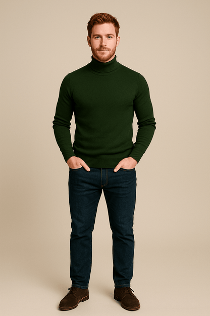 SLIM TURTLENECK SWEATER FOR MEN
