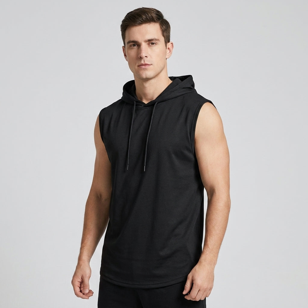 SLEEVELESS HOODIE FOR MEN