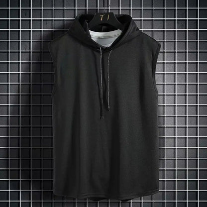 SLEEVELESS HOODIE FOR MEN