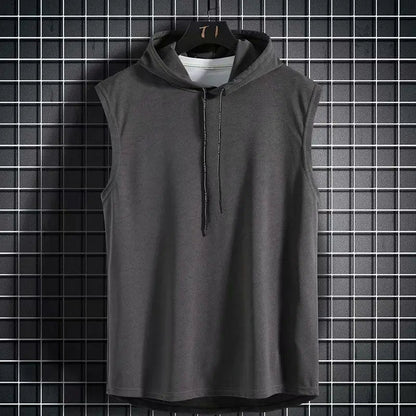 SLEEVELESS HOODIE FOR MEN