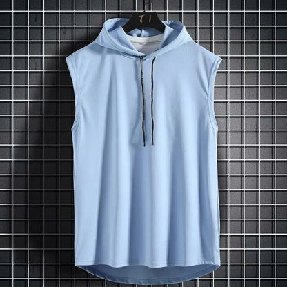 SLEEVELESS HOODIE FOR MEN