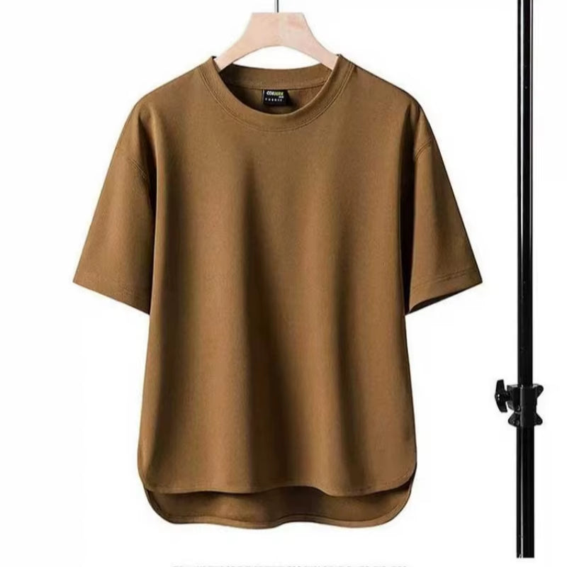 OVERSIZED CURVED HEM T-SHIRT FOR MEN