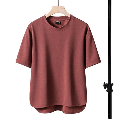 OVERSIZED CURVED HEM T-SHIRT FOR MEN