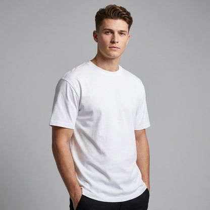 OVERSIZED CURVED HEM T-SHIRT FOR MEN