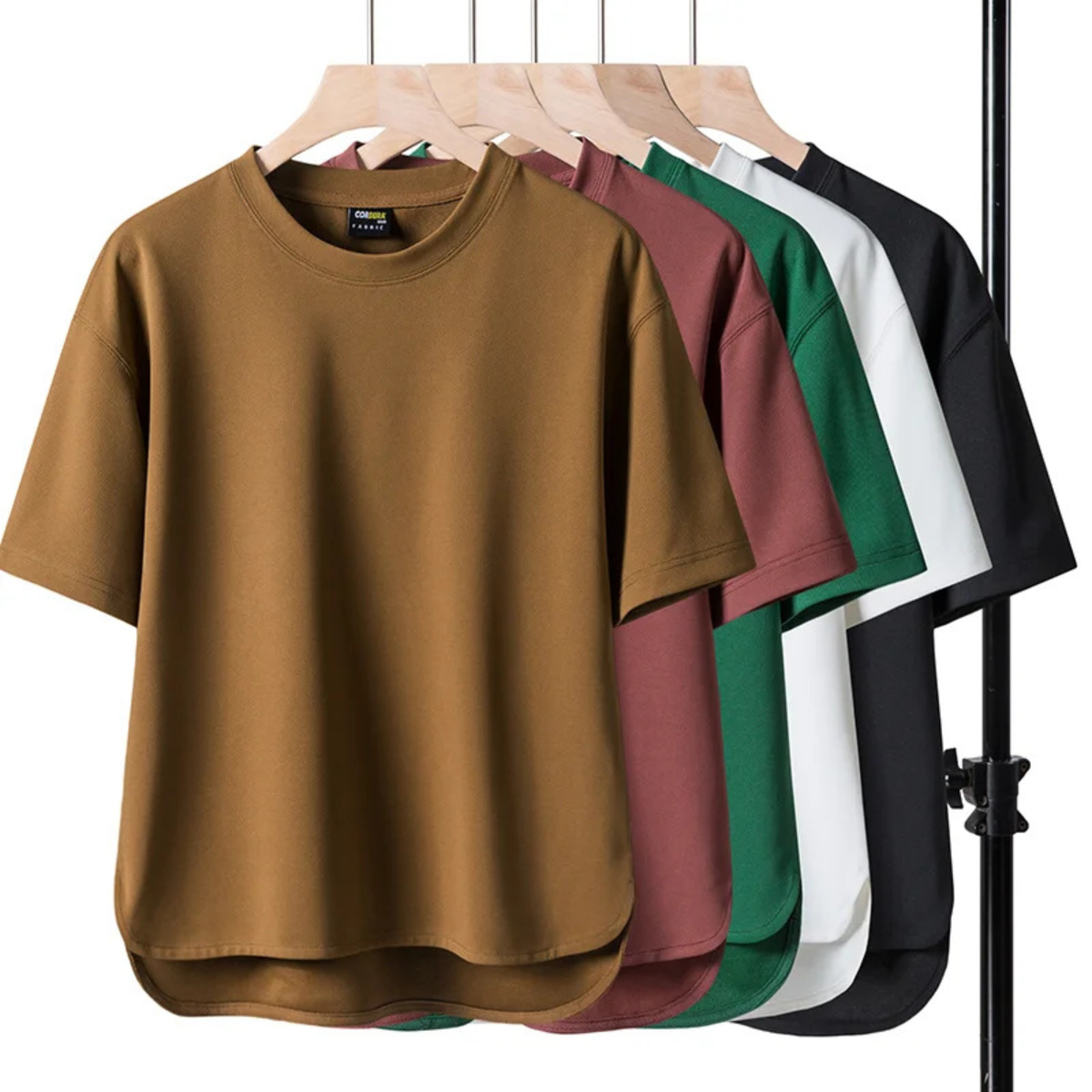 OVERSIZED CURVED HEM T-SHIRT FOR MEN