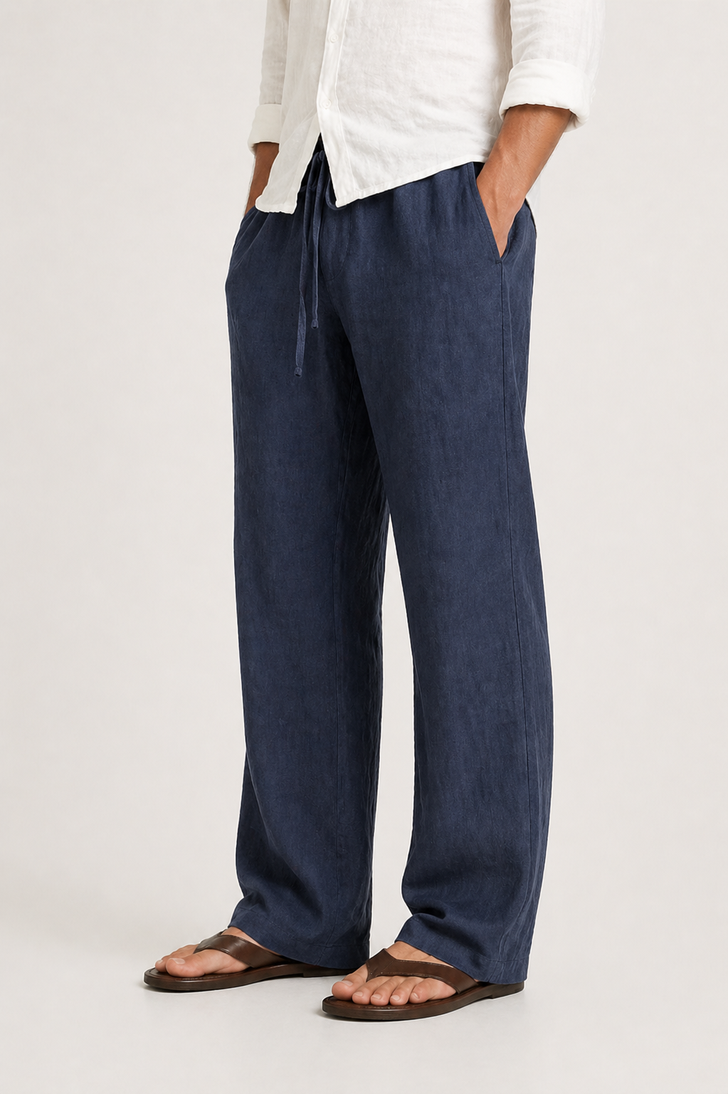LINEN STYLE TROUSERS FOR MEN