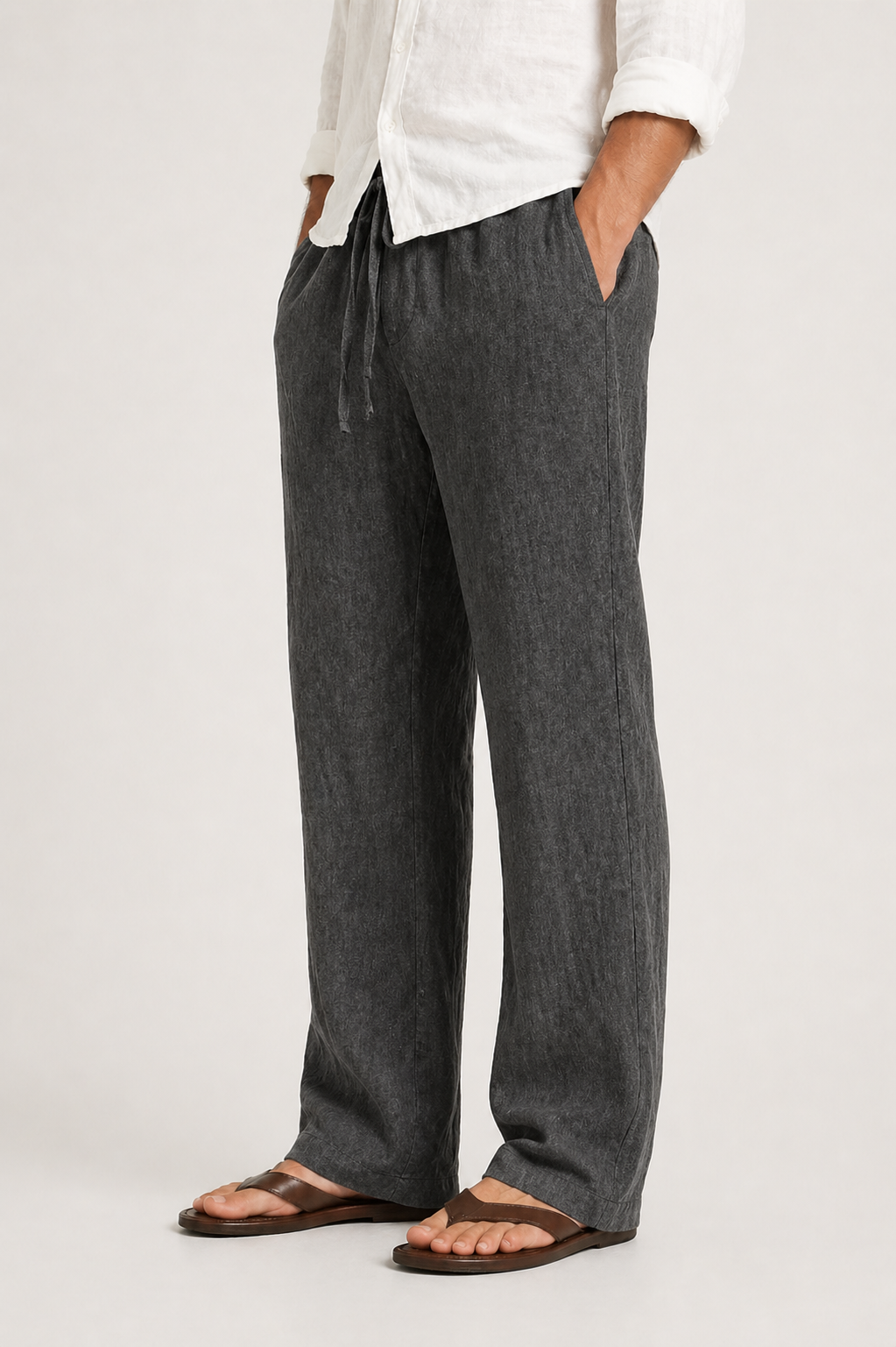 LINEN STYLE TROUSERS FOR MEN