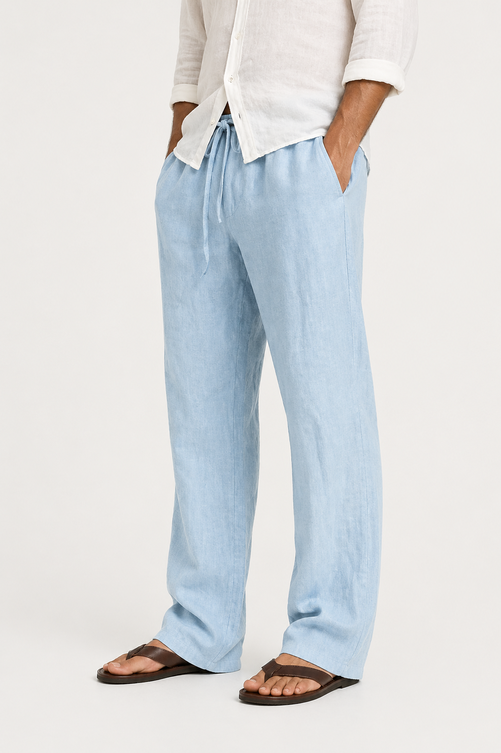LINEN STYLE TROUSERS FOR MEN