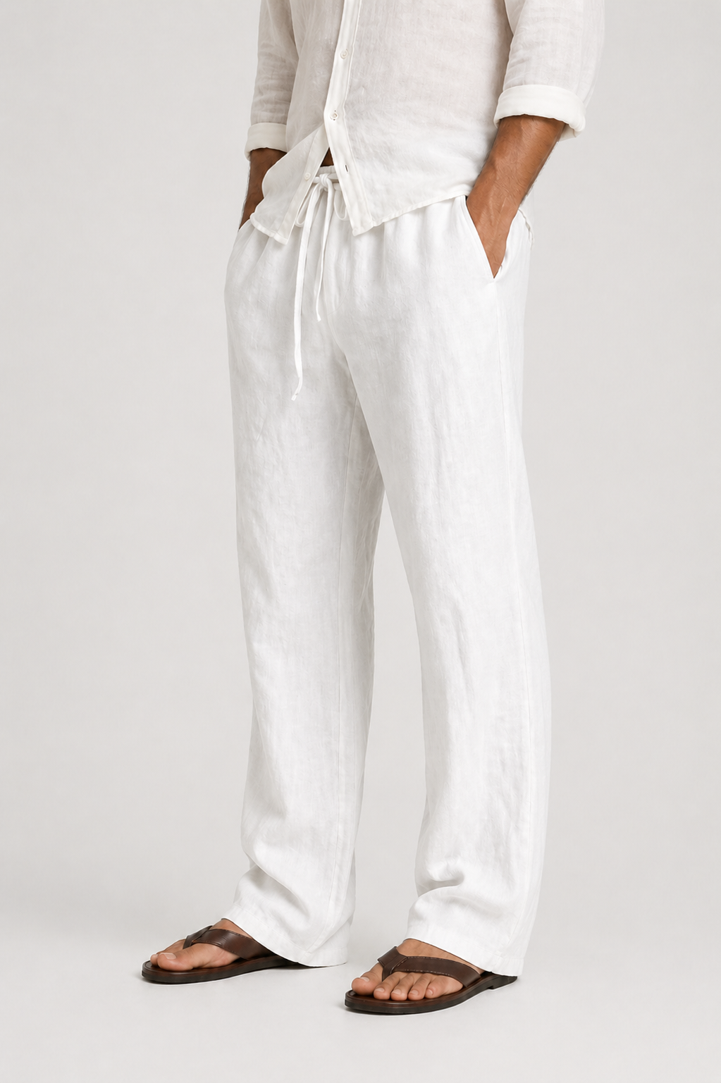 LINEN STYLE TROUSERS FOR MEN