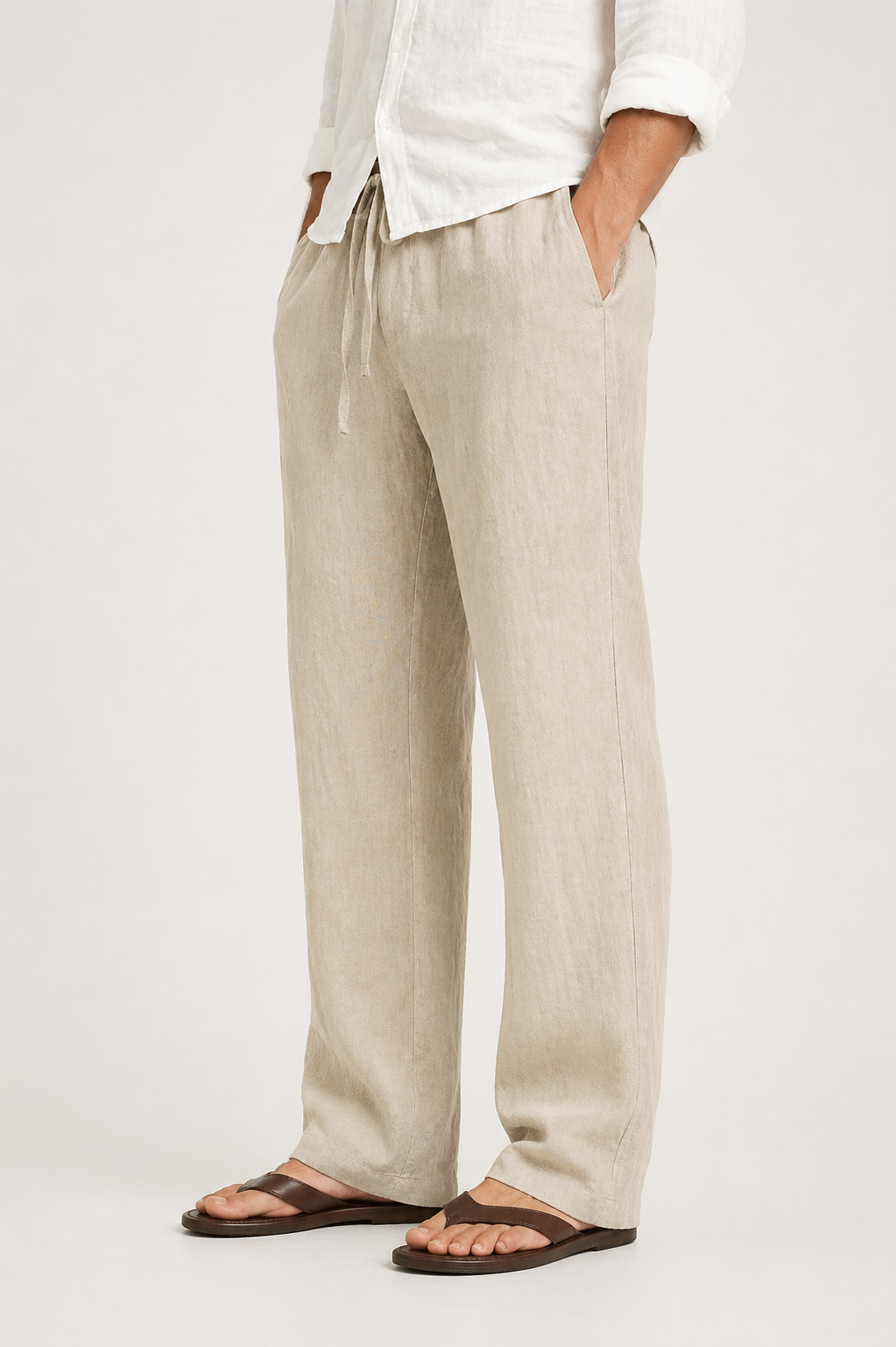 LINEN STYLE TROUSERS FOR MEN