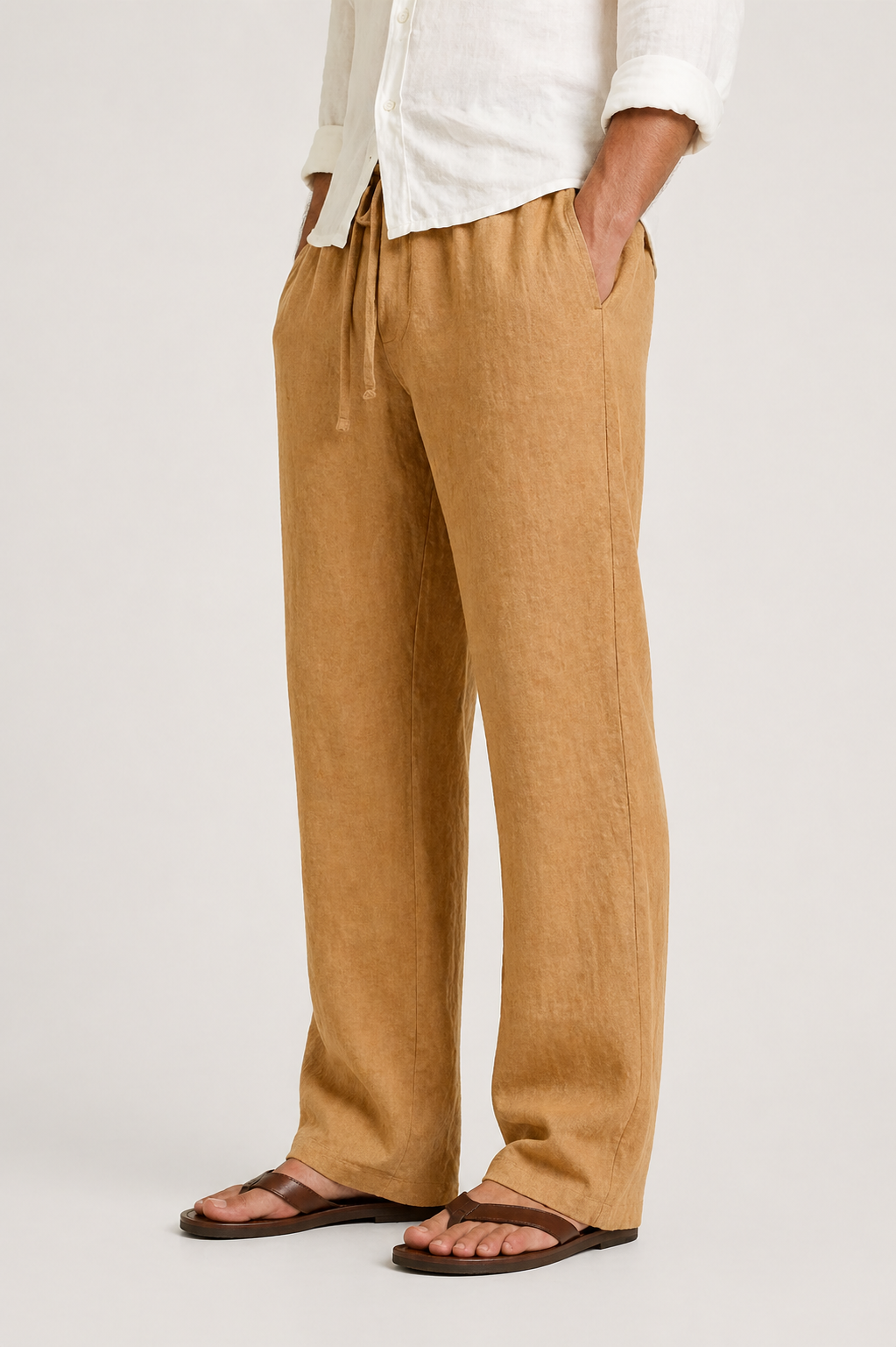 LINEN STYLE TROUSERS FOR MEN