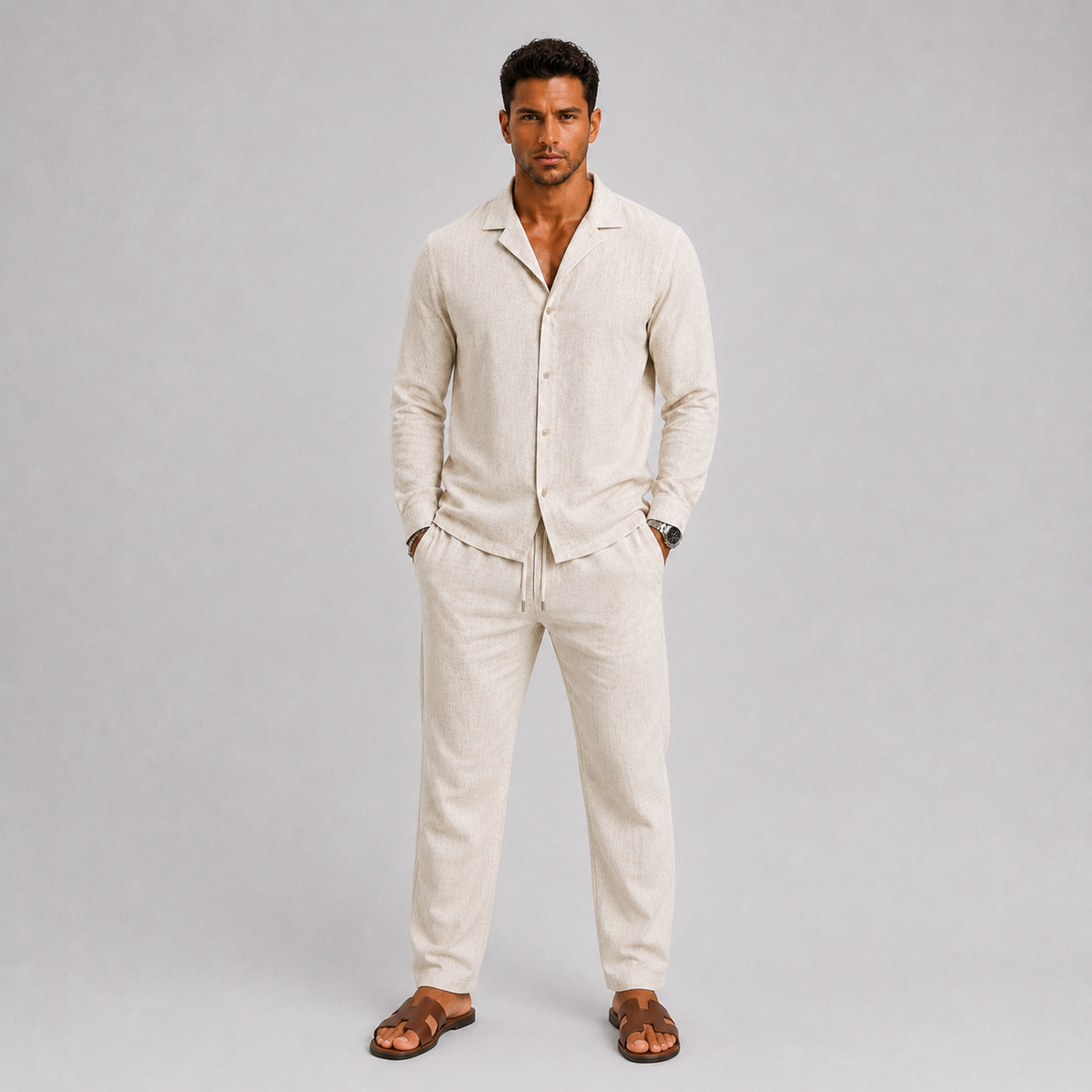 LINEN TWO PIECE SET FOR MEN