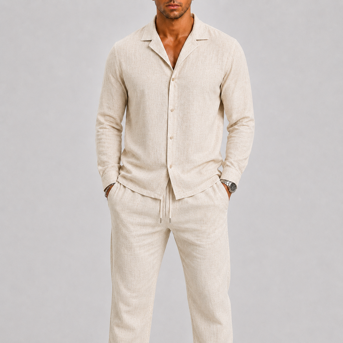 LINEN TWO PIECE SET FOR MEN