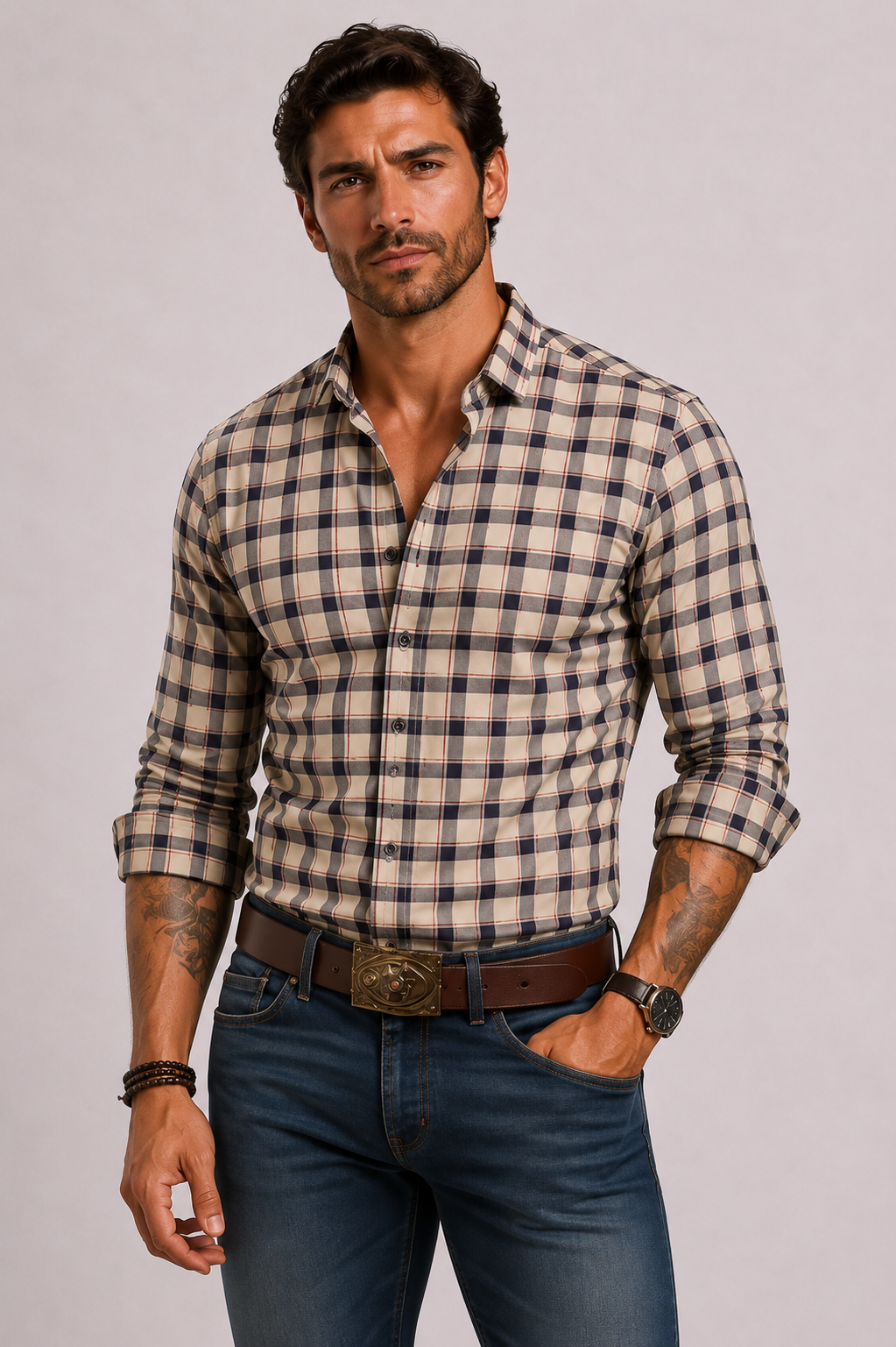CHECKERED SHIRT FOR MEN