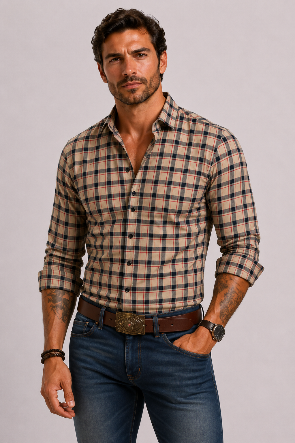 CHECKERED SHIRT FOR MEN