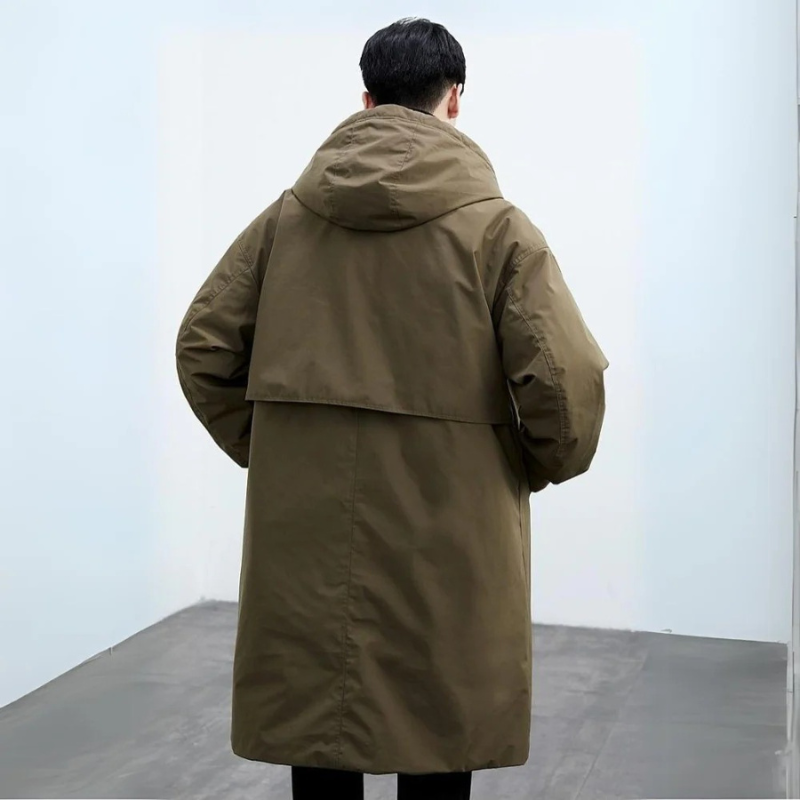 LONG COAT WITH HOOD FOR MEN