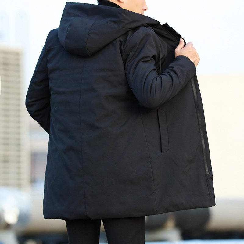 MID-LENGTH QUILTED COAT FOR MEN