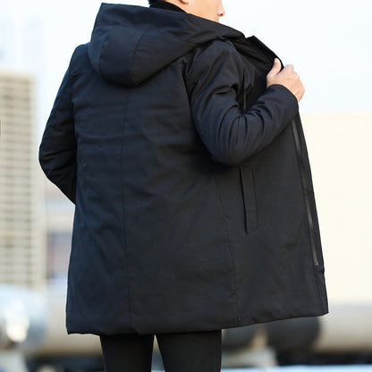 MID-LENGTH QUILTED COAT FOR MEN
