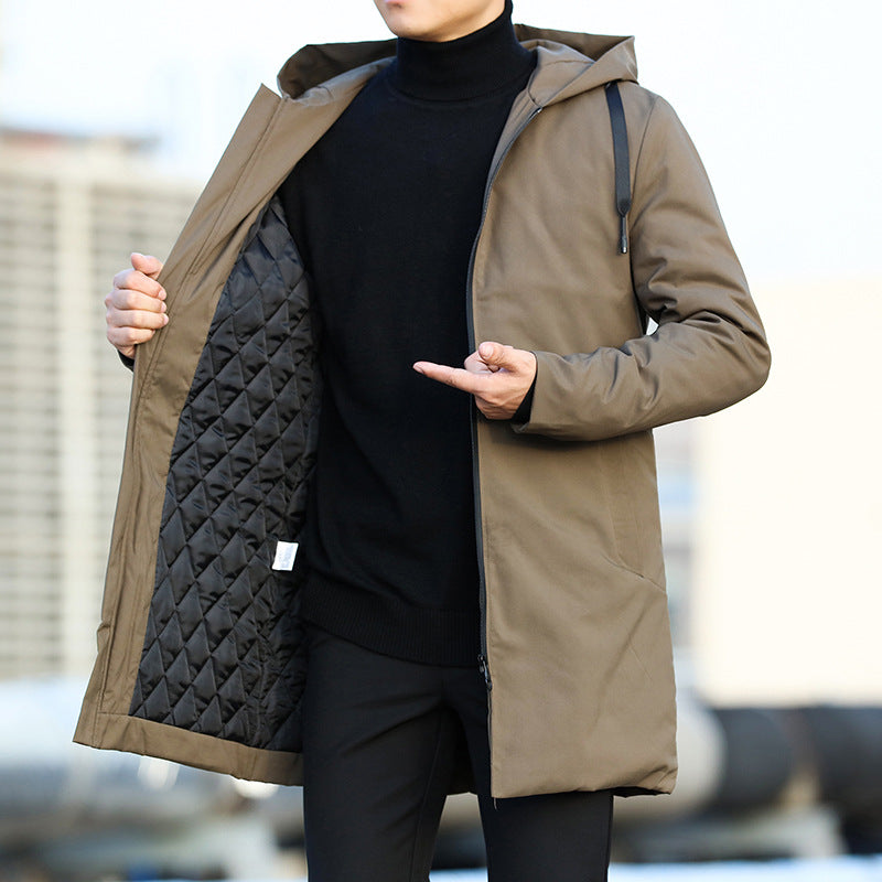 MID-LENGTH QUILTED COAT FOR MEN