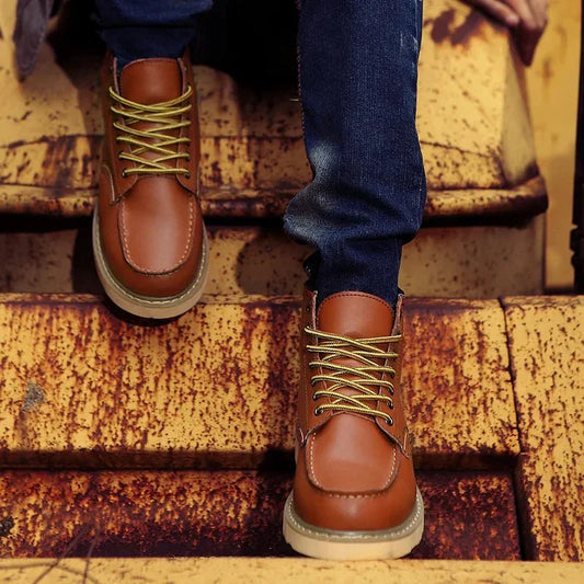 LACE-UP ANKLE BOOTS FOR MEN