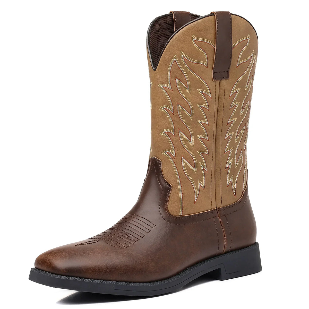 EMBROIDERED MID-CALF BOOTS FOR MEN