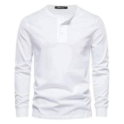 LONG-SLEEVE HENLEY SHIRT FOR MEN