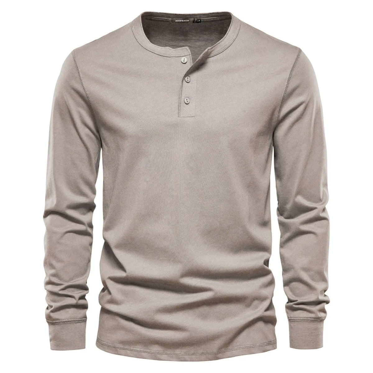 LONG-SLEEVE HENLEY SHIRT FOR MEN