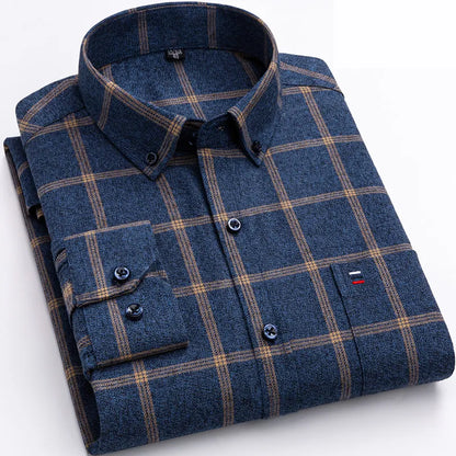 CHECKED BUTTON-DOWN SHIRT FOR MEN