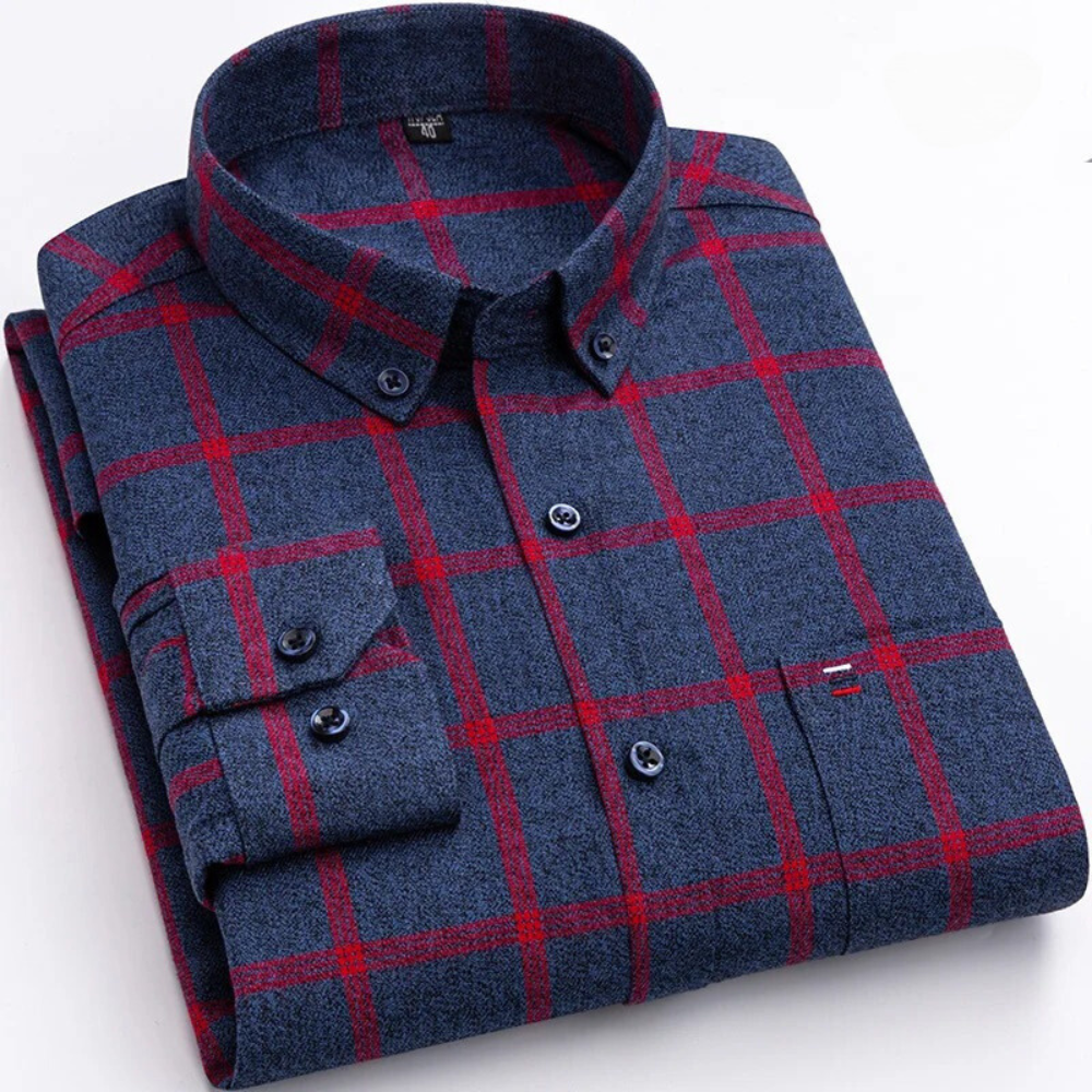 CHECKED BUTTON-DOWN SHIRT FOR MEN