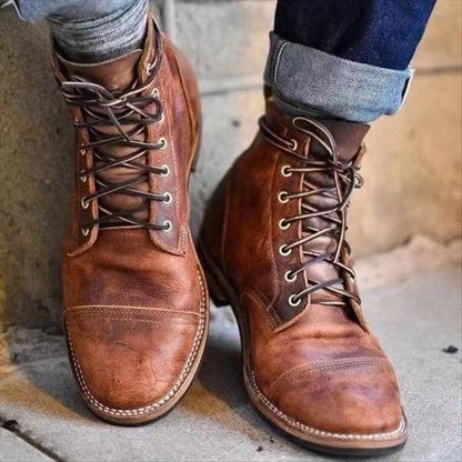 LACE-UP ANKLE BOOTS FOR MEN