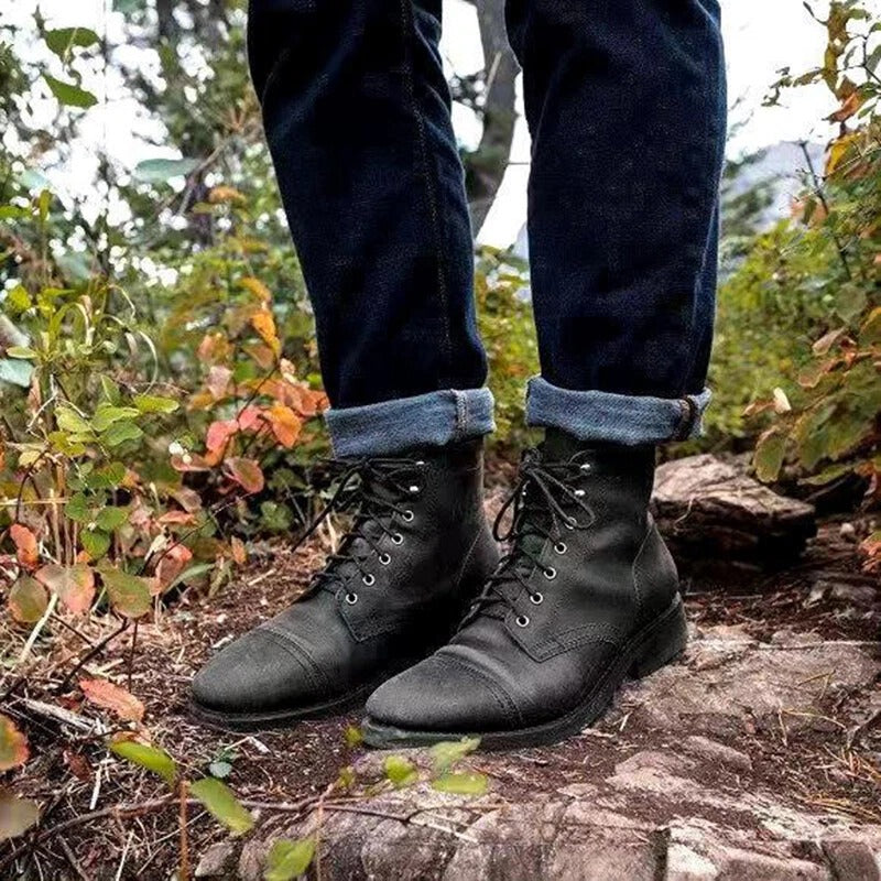 LACE-UP ANKLE BOOTS FOR MEN