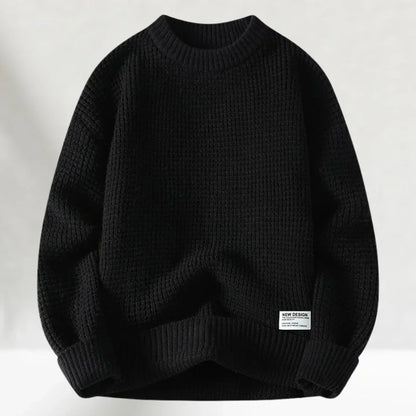 RIBBED CREW NECK JUMPER FOR MEN